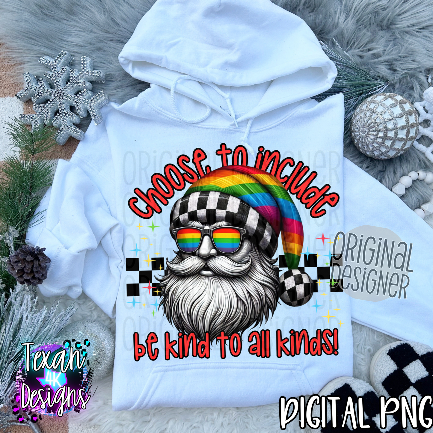 choose to include be kind to all kinds christmas - 2 DIGITAL PNG
