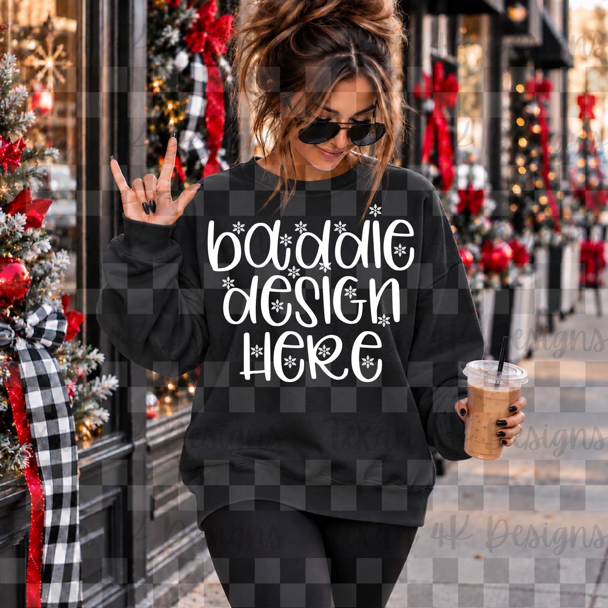 comfort colors black sweatshirt , mock up