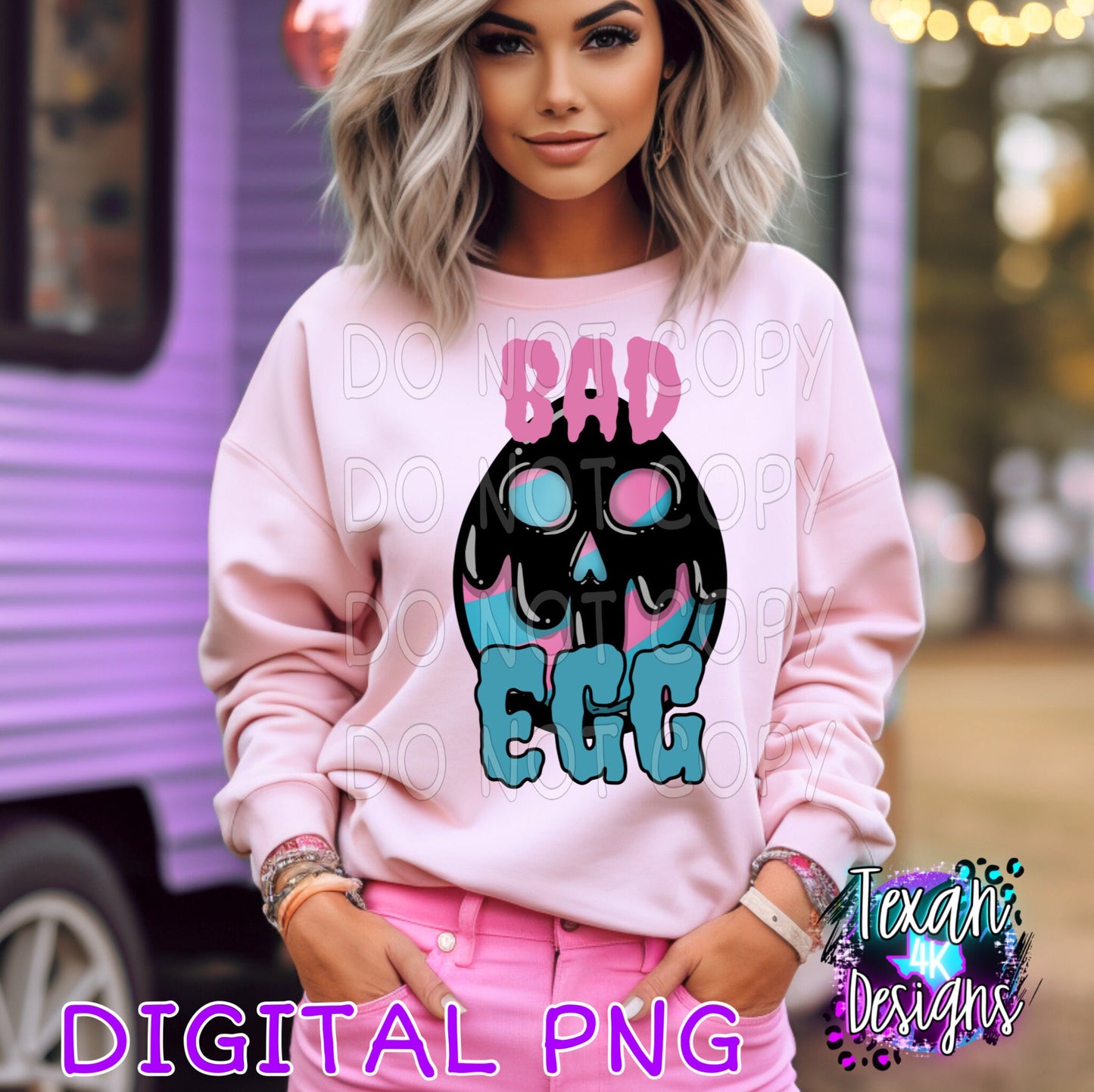 Bad egg - DIGITAL PNG - horror easter
