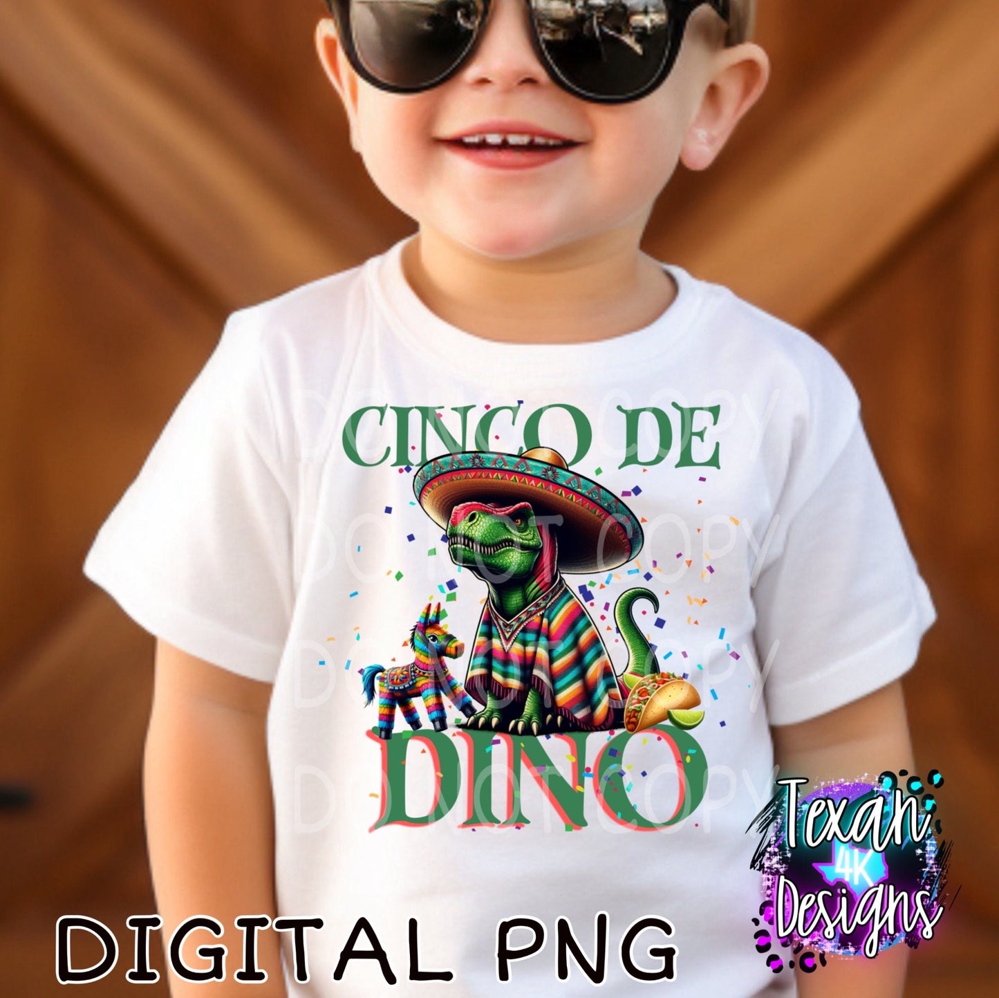 cinco de dino - DIGITAL PNG