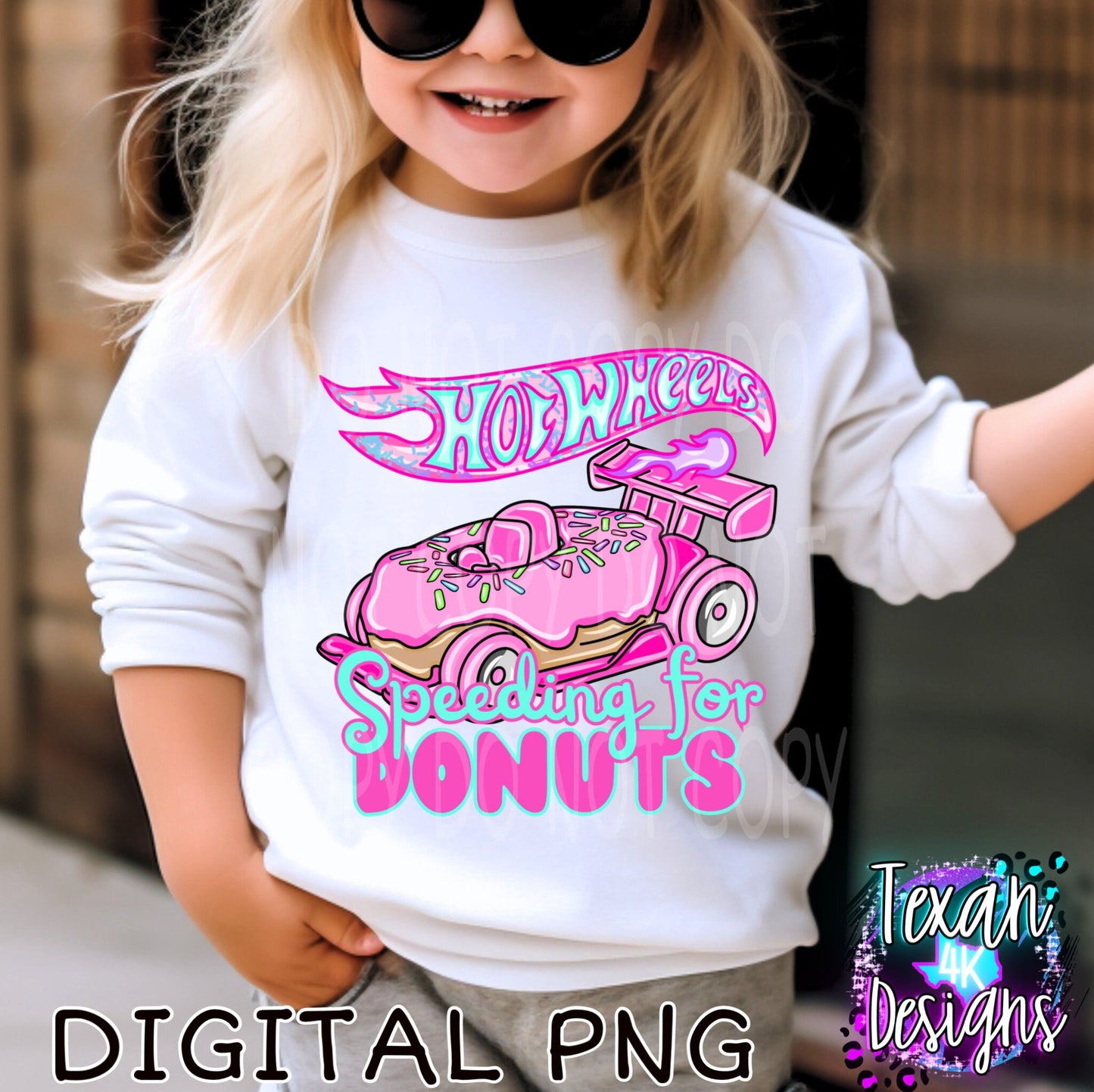 speeding for donuts - DIGITAL PNG