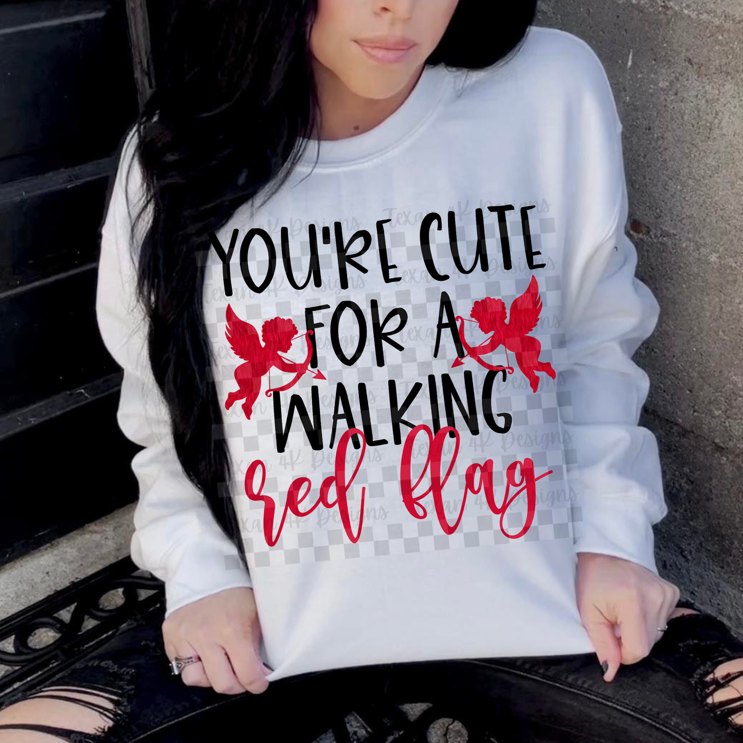 you're cute for a walking red flag - 2 DIGITAL PNG