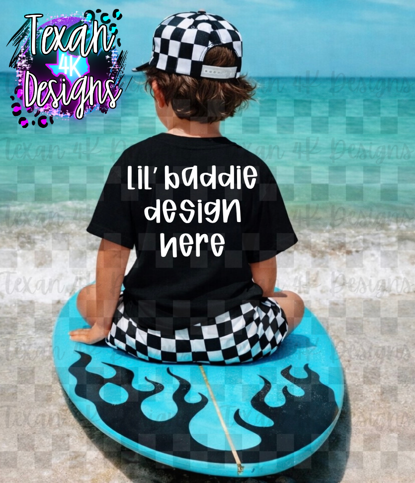 black shirt , mock up (boy)