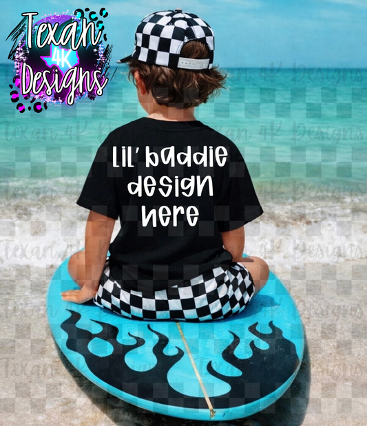 black shirt , mock up (boy)