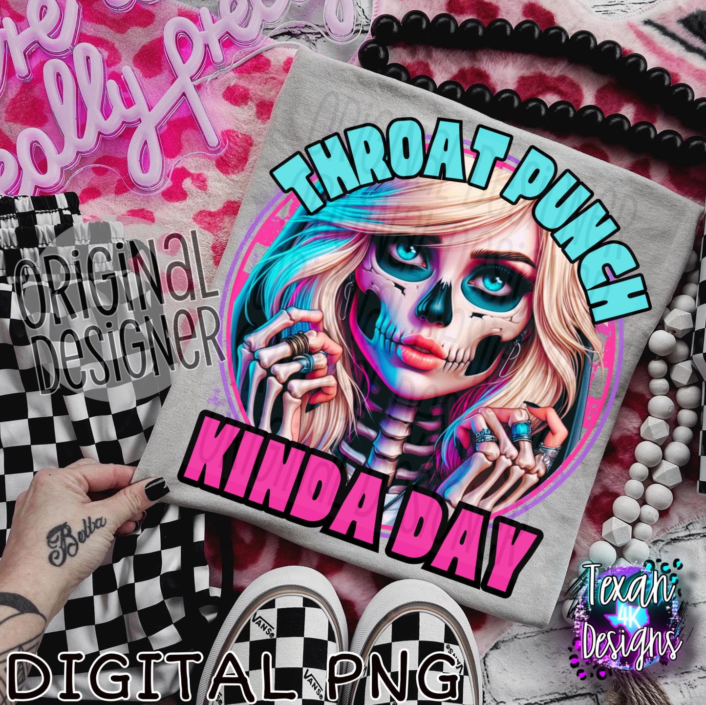 throat punch kinda day blondie - DIGITAL PNG