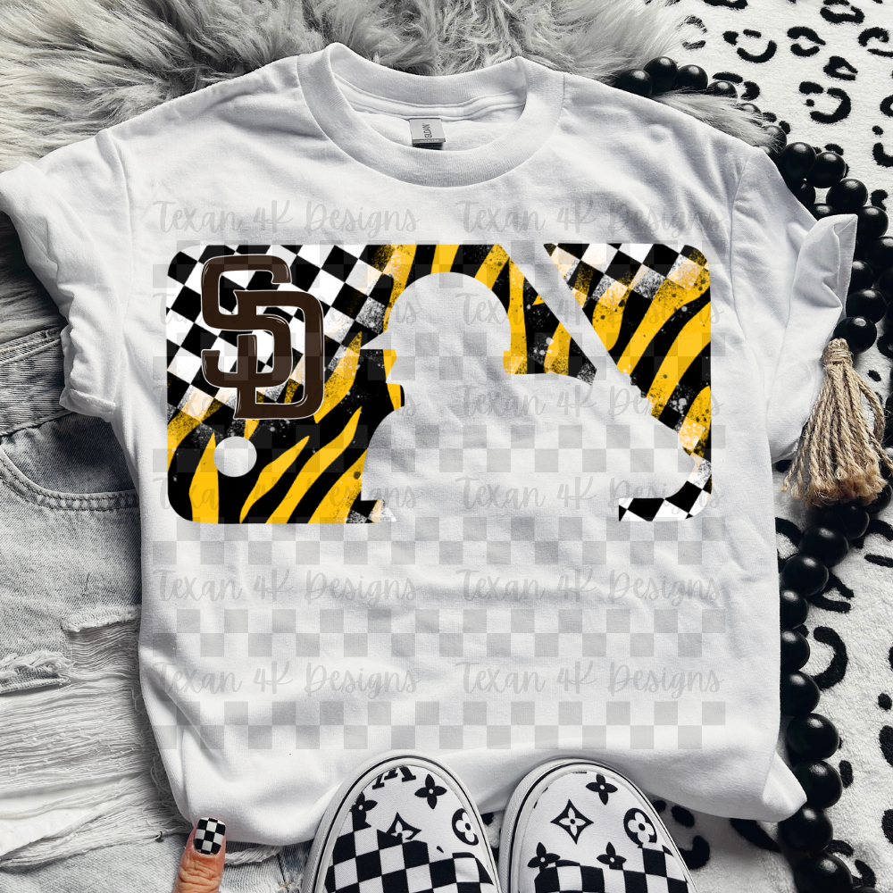 checkered zebra P - DIGITAL PNG