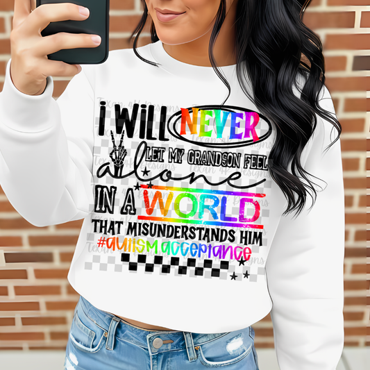 i will never let my grandson (autism) -2  DIGITAL PNG