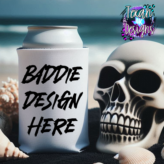 white koozie mock up