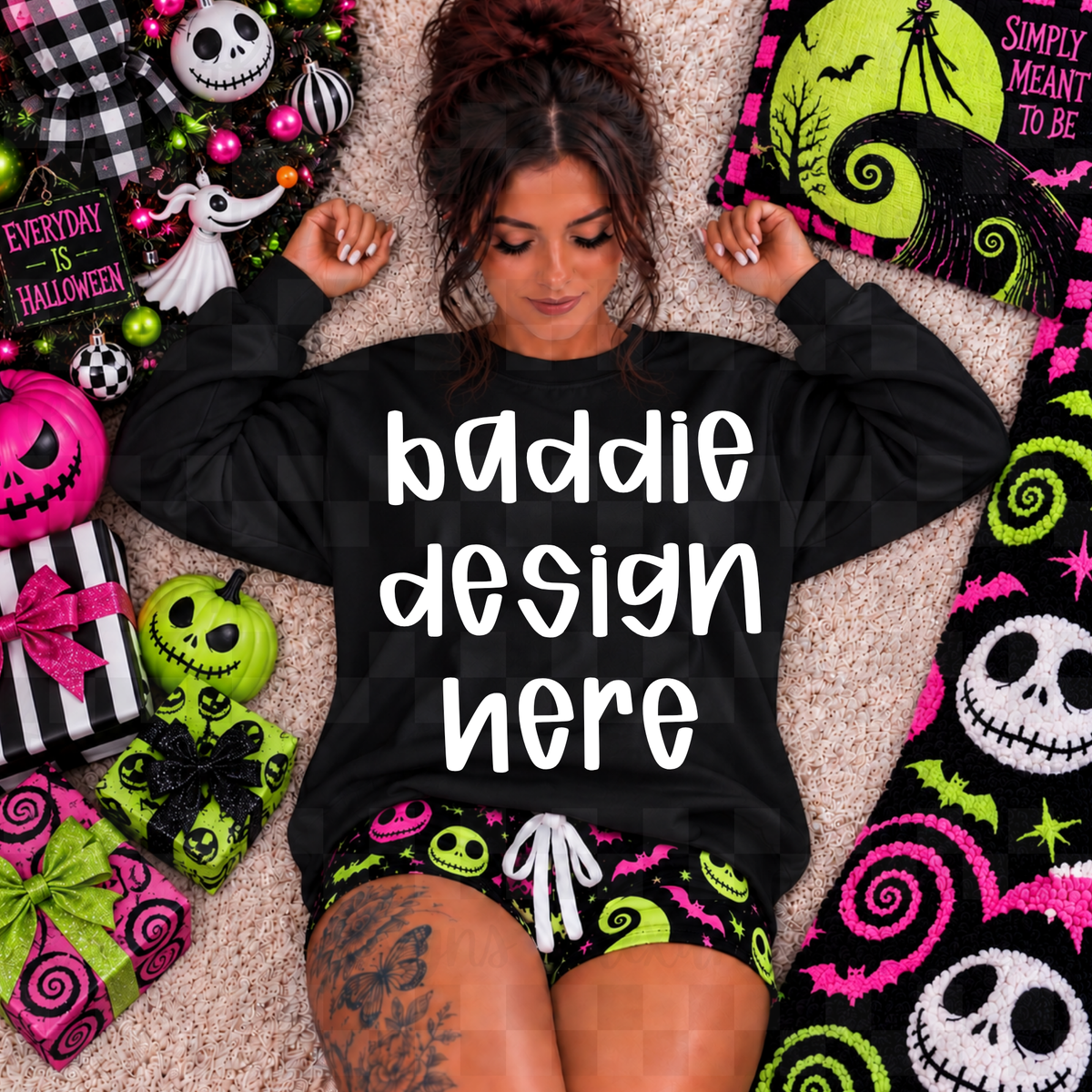 black sweatshirts , mock up