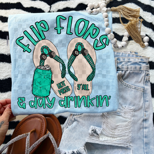 flip flops & day drinkin' - DIGITAL PNG