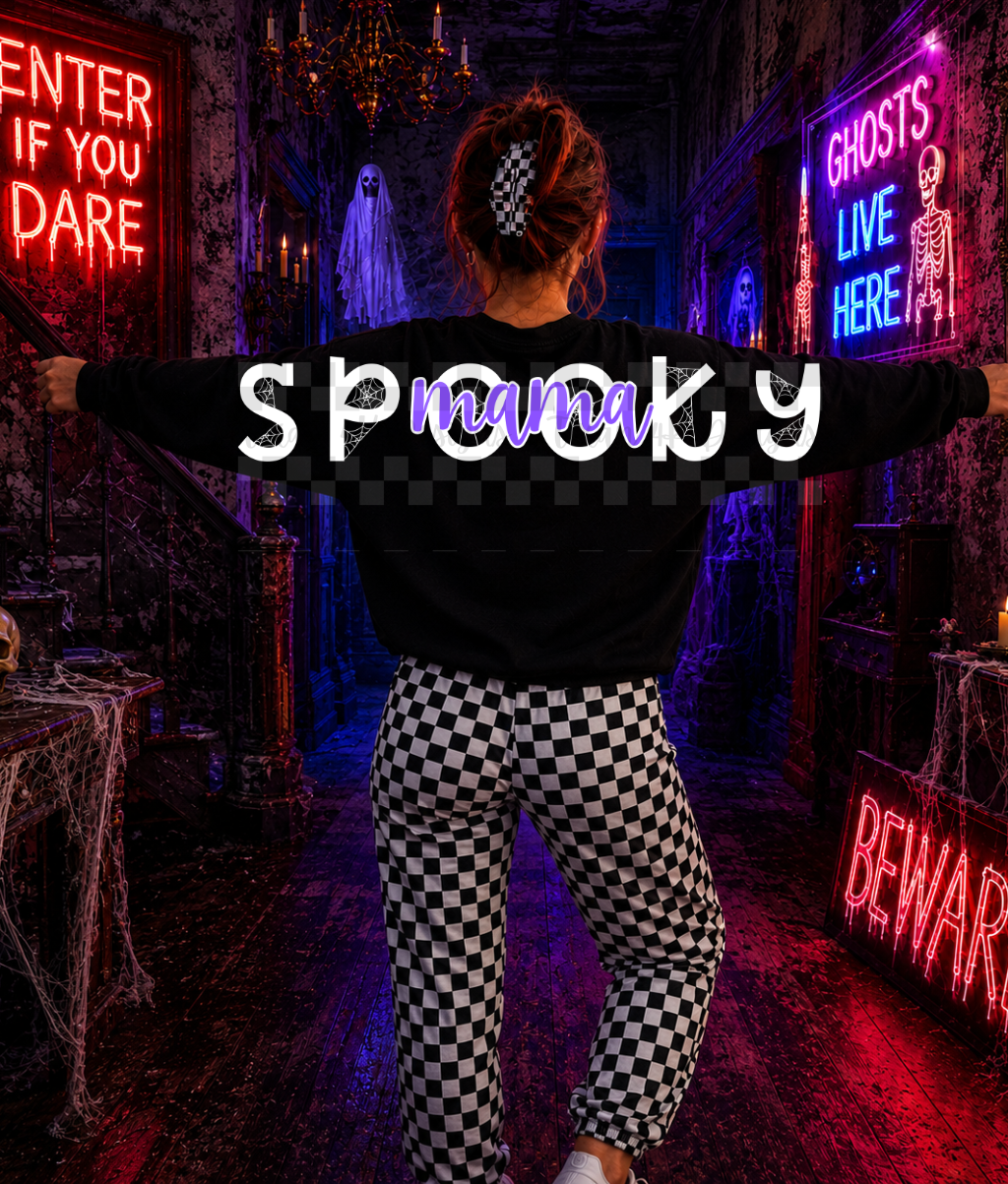 spooky mama big back w/ pocket -  4 DIGITAL PNG
