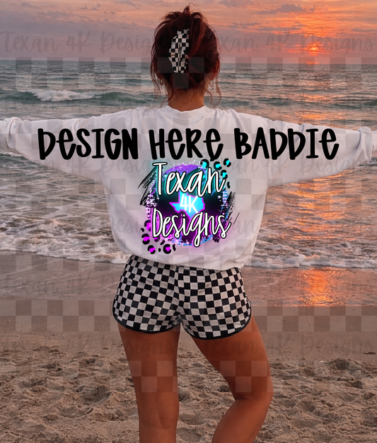 white back arms hoodie , mock up - beachy