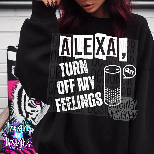 alexa, turn off my feelings - 2 DIGITAL PNG