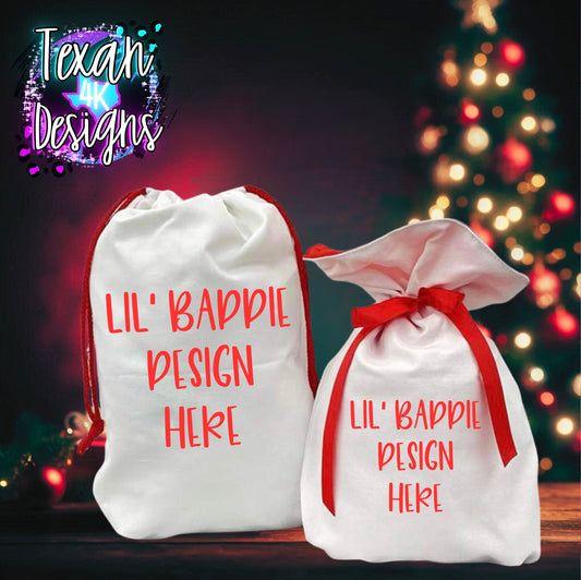 kid santa bag , toddler, mock up
