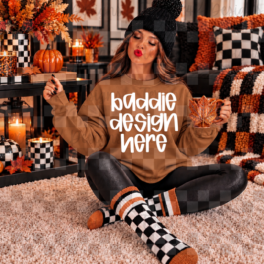 jerzees golden pecan sweatshirt , mock up