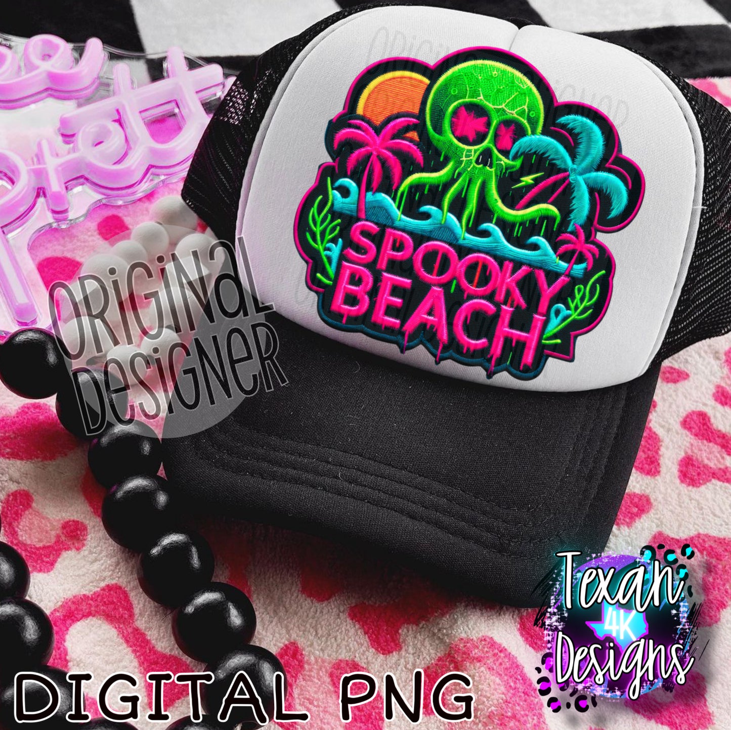 spooky beach patch- DIGITAL PNG