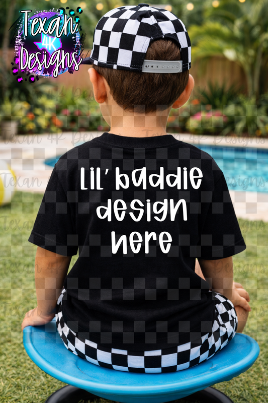 black shirt , mock up (boy)