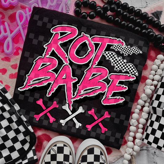 rot babe w/ bats -  DIGITAL PNG