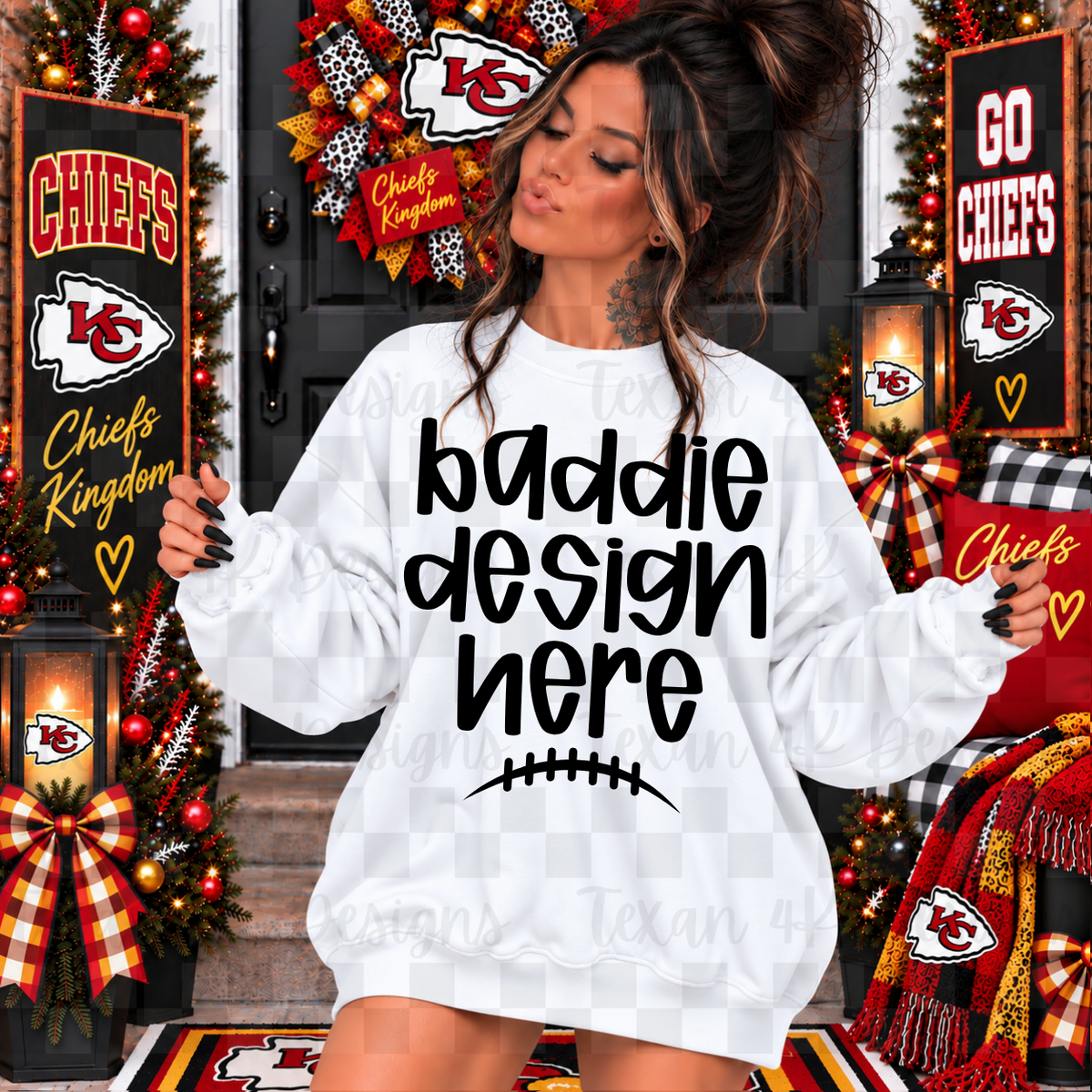 BUNDLE FOOTBALL K C sweatshirts , 4 mock up