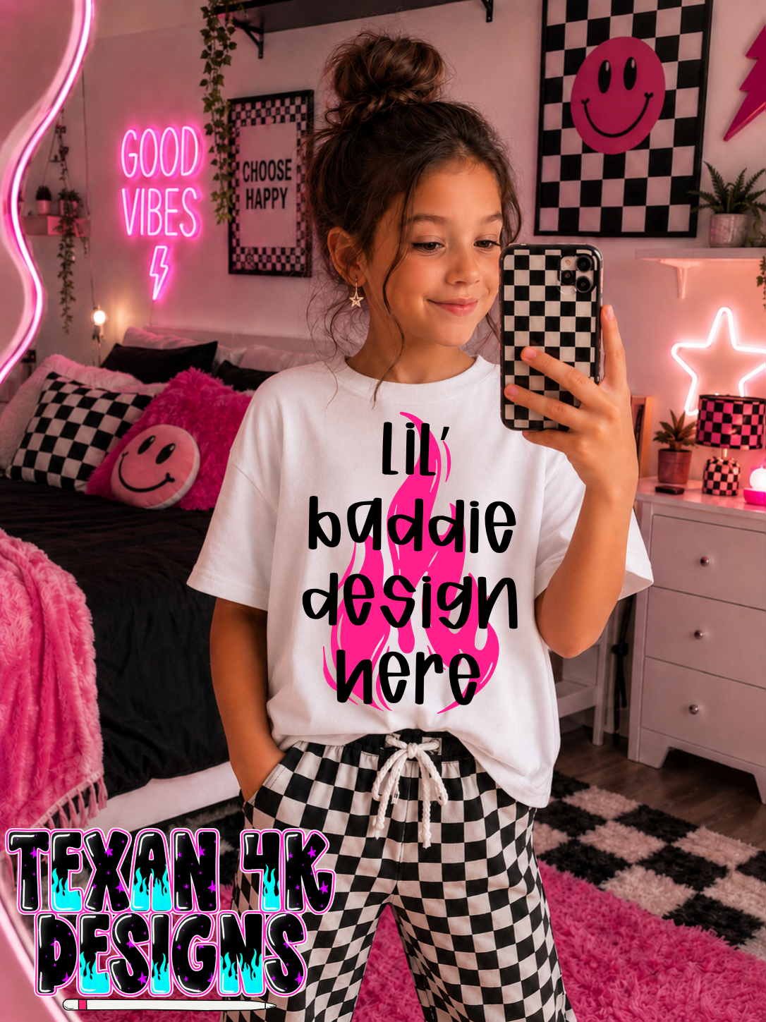 white shirt , mock up (good vibes)