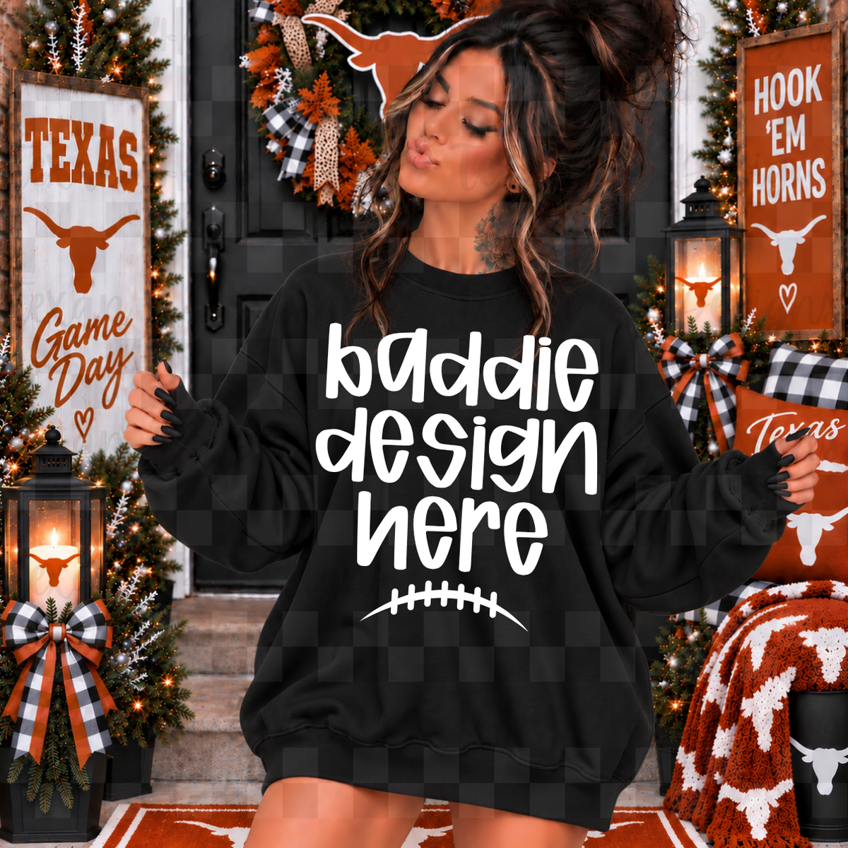 BUNDLE FOOTBALL T L sweatshirts , 3 mock up