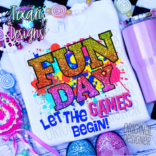 fun day (glitter) - DIGITAL PNG