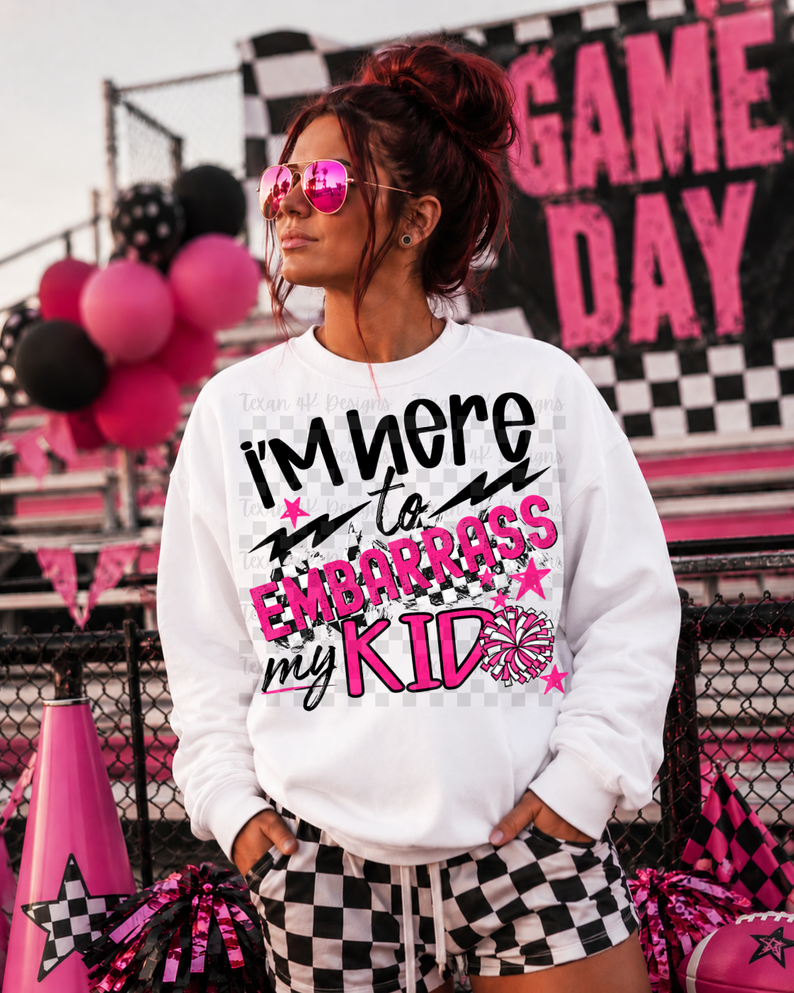i'm here to embarrass my kid (cheer)-  2 DIGITAL PNG
