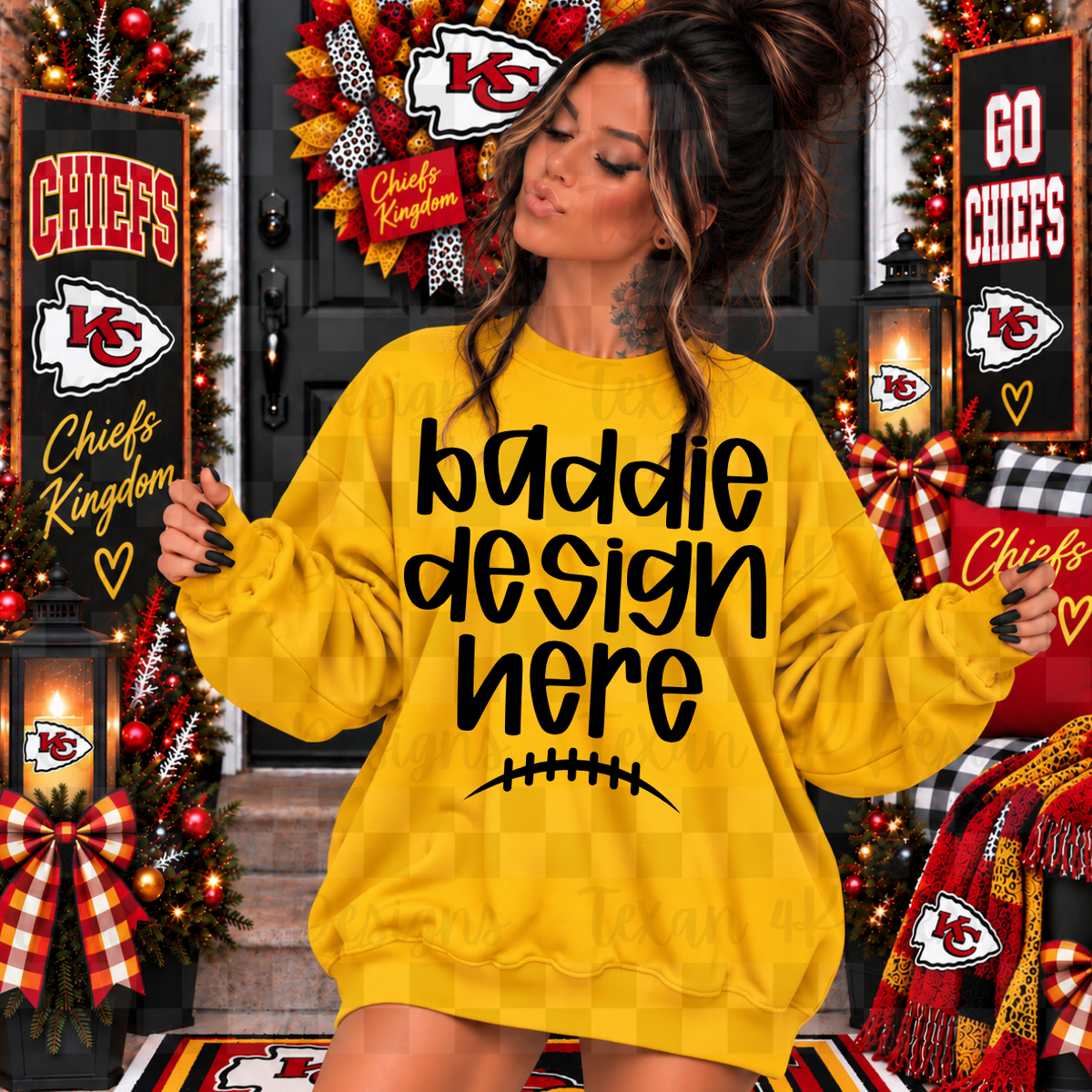 BUNDLE FOOTBALL K C sweatshirts , 4 mock up