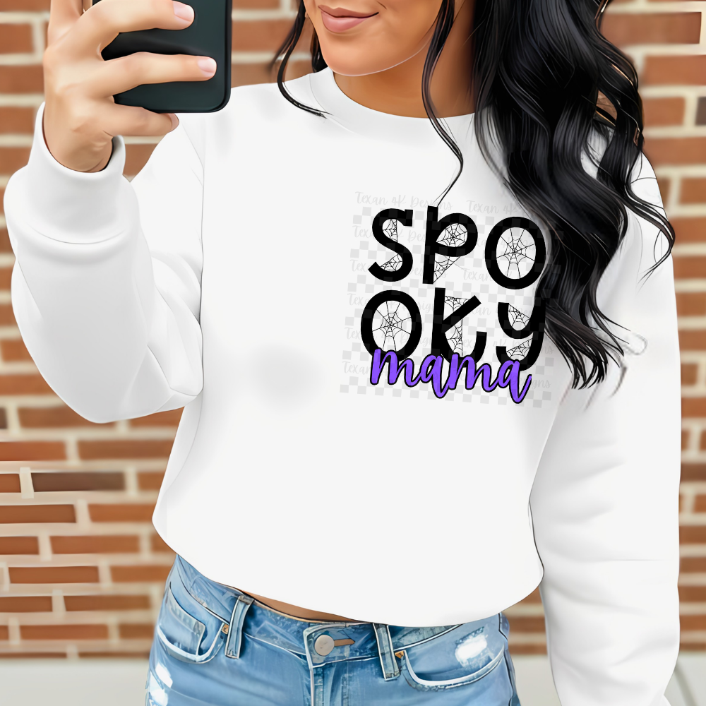 spooky mama big back w/ pocket -  4 DIGITAL PNG