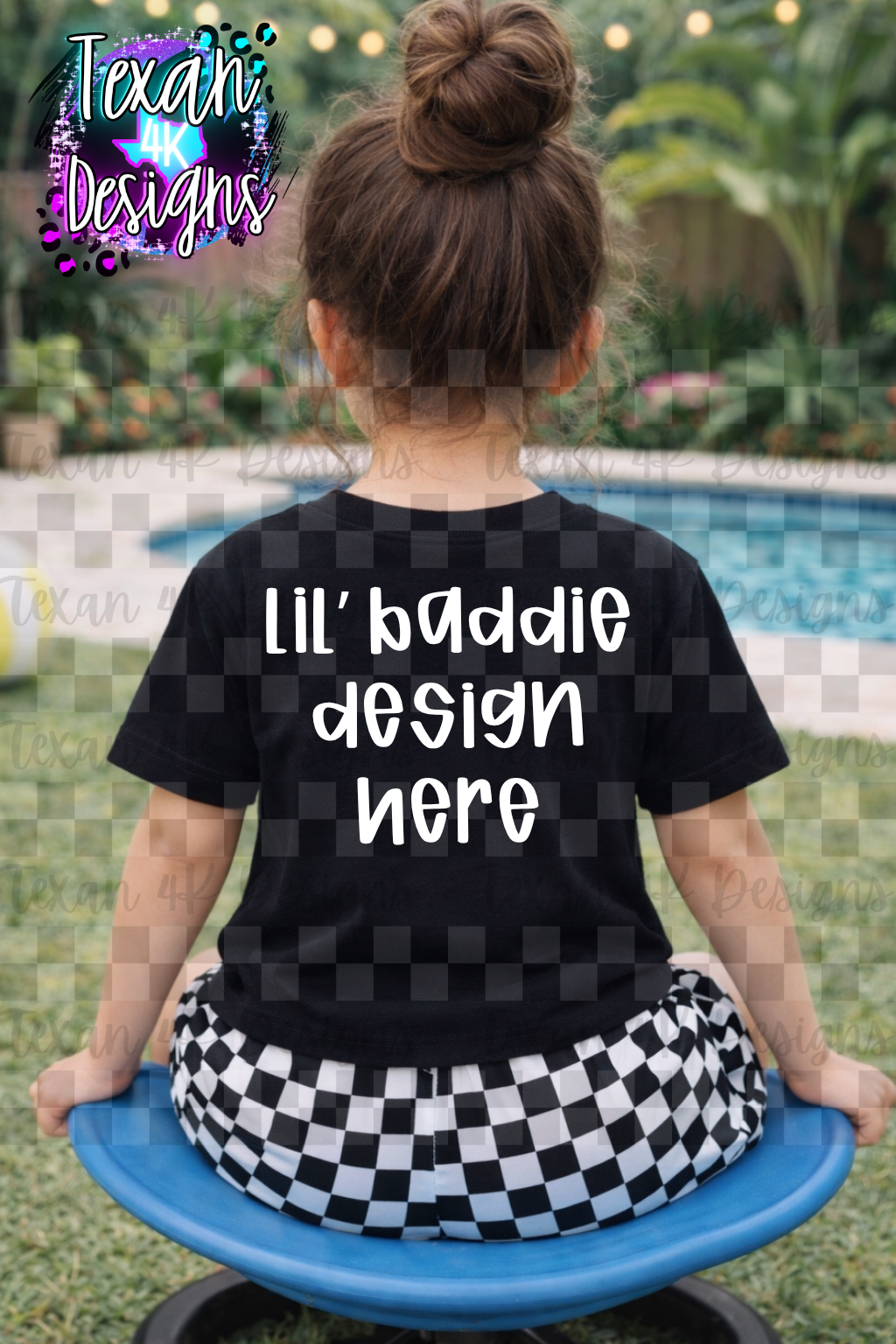 black shirt , mock up (girl)