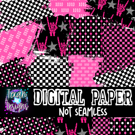 v-day distress patches digital paper - clipart