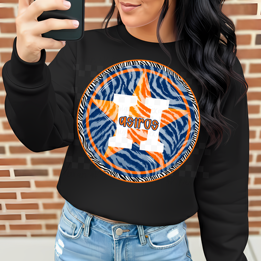 zebra print houston A - DIGITAL PNG