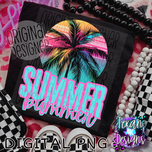 summer bummer palm tree - DIGITAL PNG