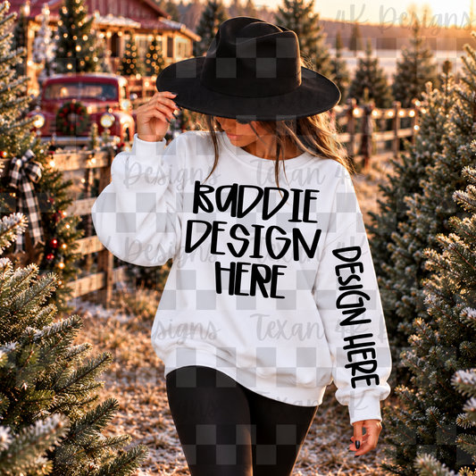 white sweatshirt , mock up