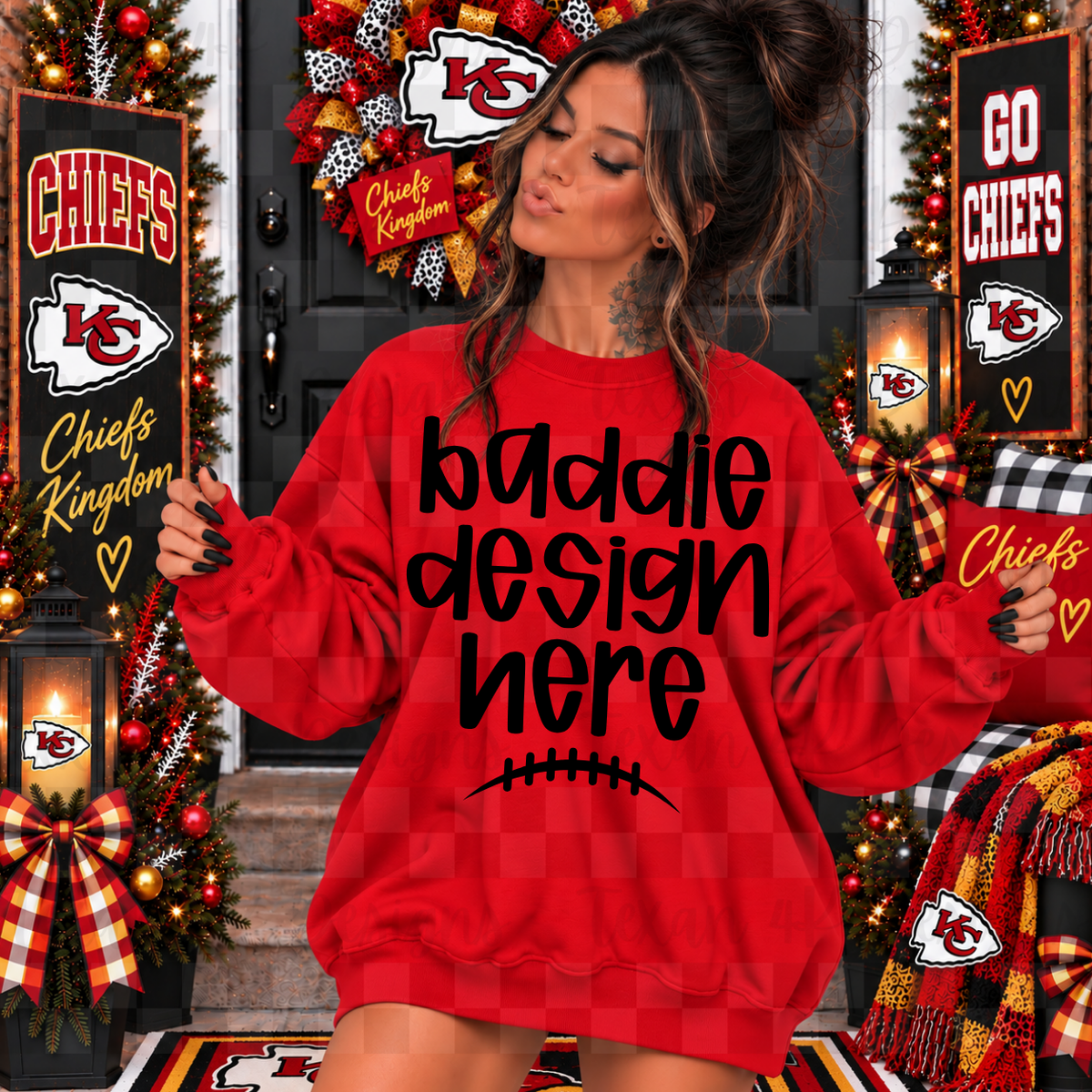 BUNDLE FOOTBALL K C sweatshirts , 4 mock up