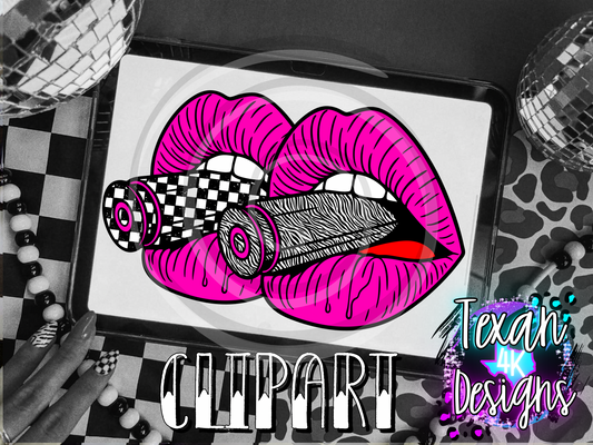 bullet mouth pink - 2 clipart