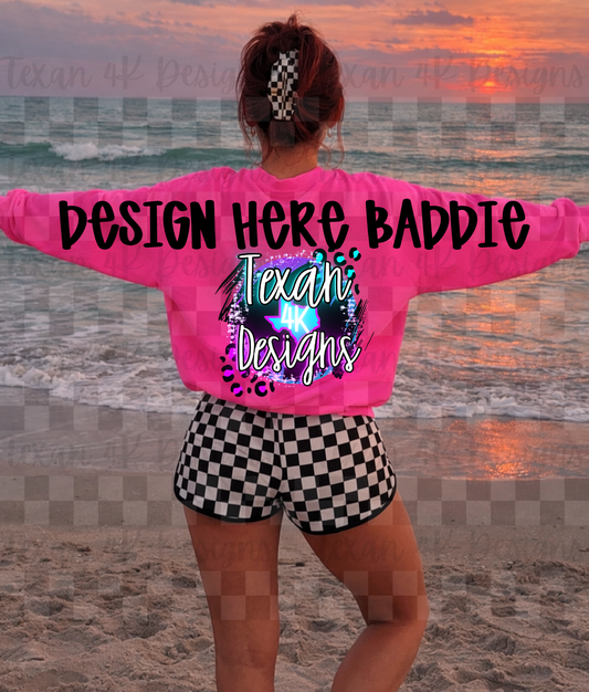 pink back arms hoodie , mock up - beachy