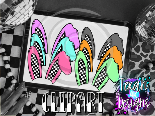 bunny floppy ears - 6 clipart