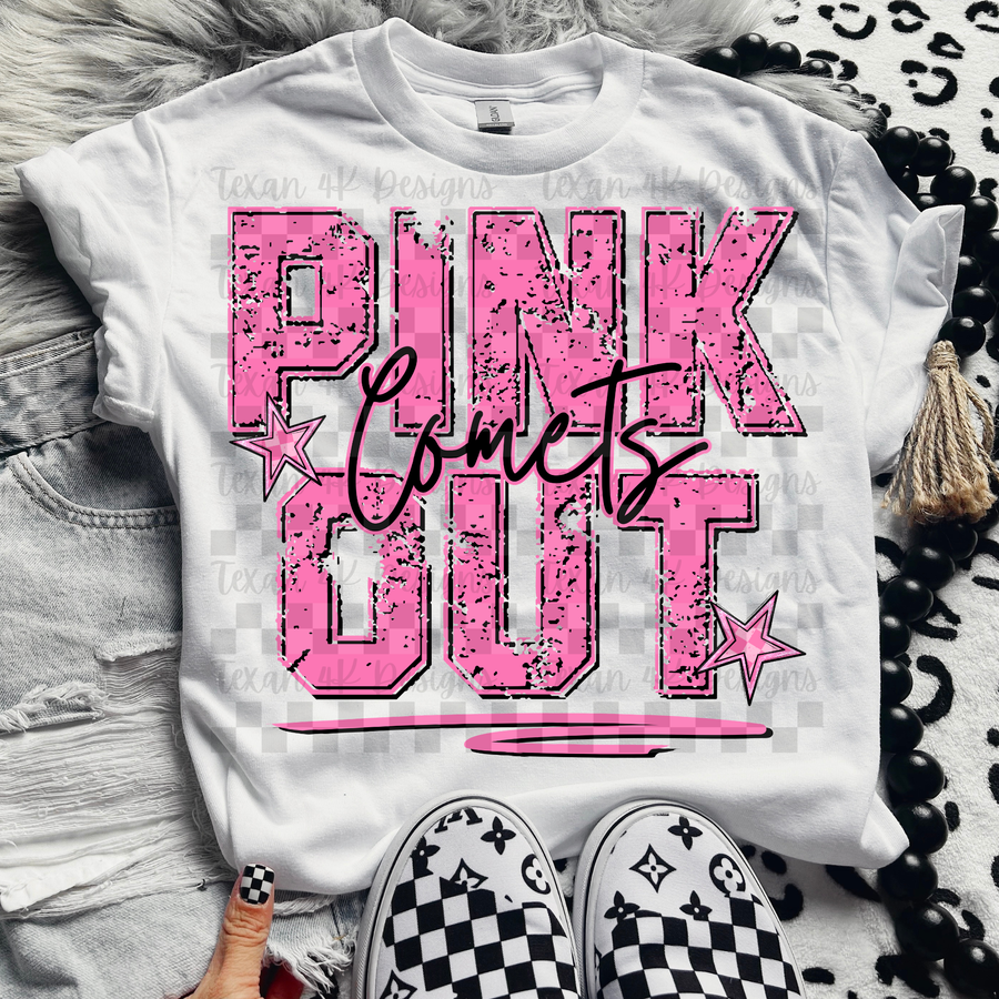 PINK OUT COMET (no flame) - digital png