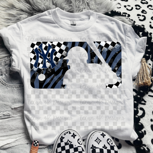 checkered zebra Y - DIGITAL PNG