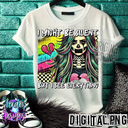 i might be silent - 2 DIGITAL PNG