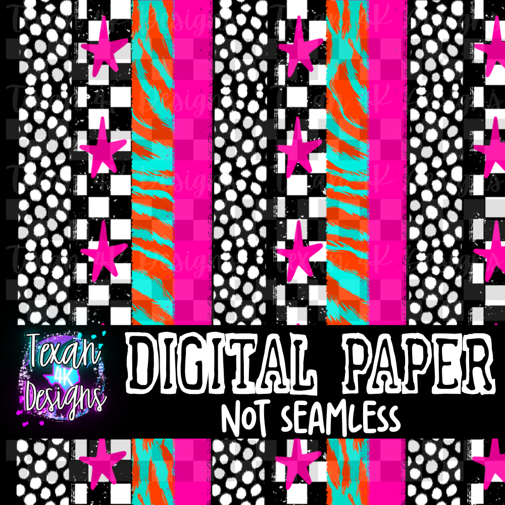 neon wild - DIGITAL PAPER – Texan 4K Designs