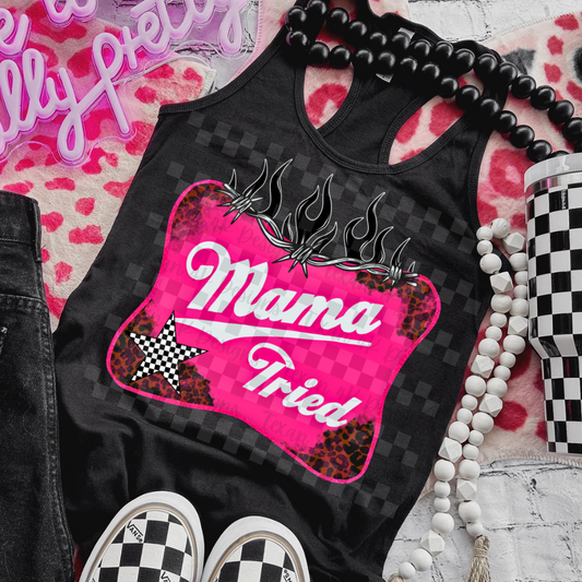mama tired pink - DIGITAL PNG