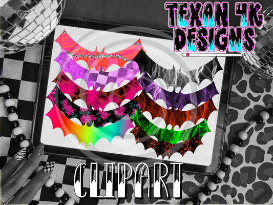 bats - 10 clipart