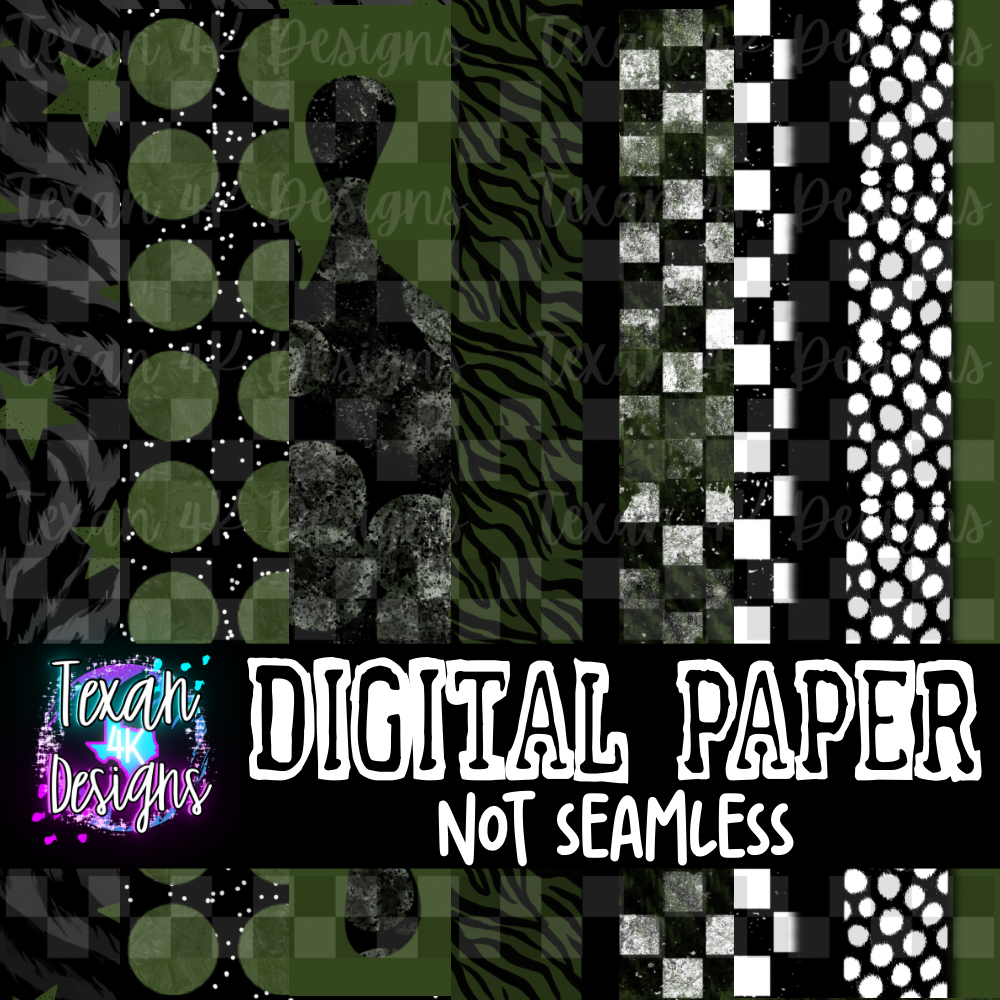 black & olive  - 6 DIGITAL PAPER