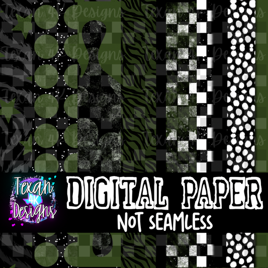 black & olive  - 6 DIGITAL PAPER