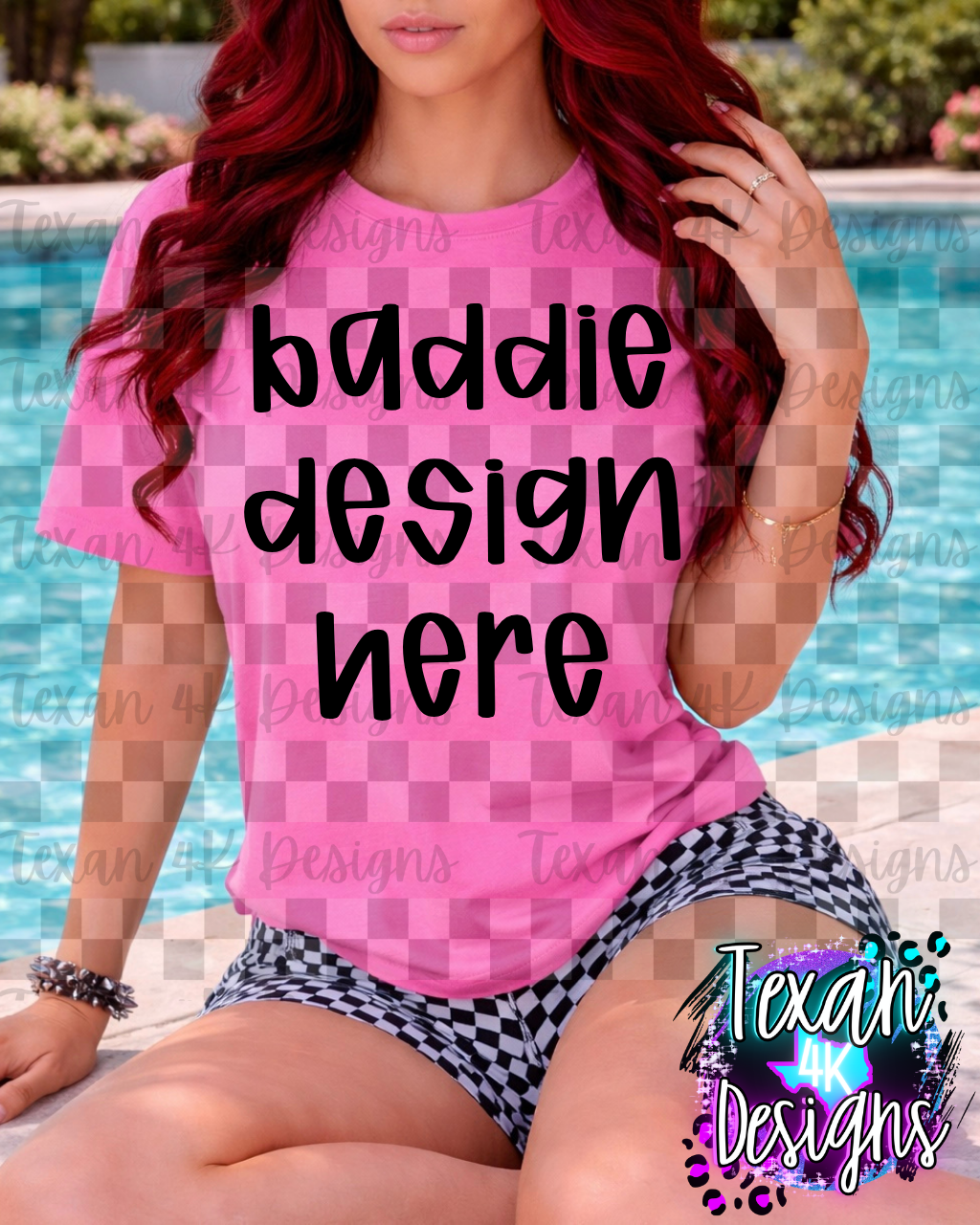CC neon pink shirt , mock up