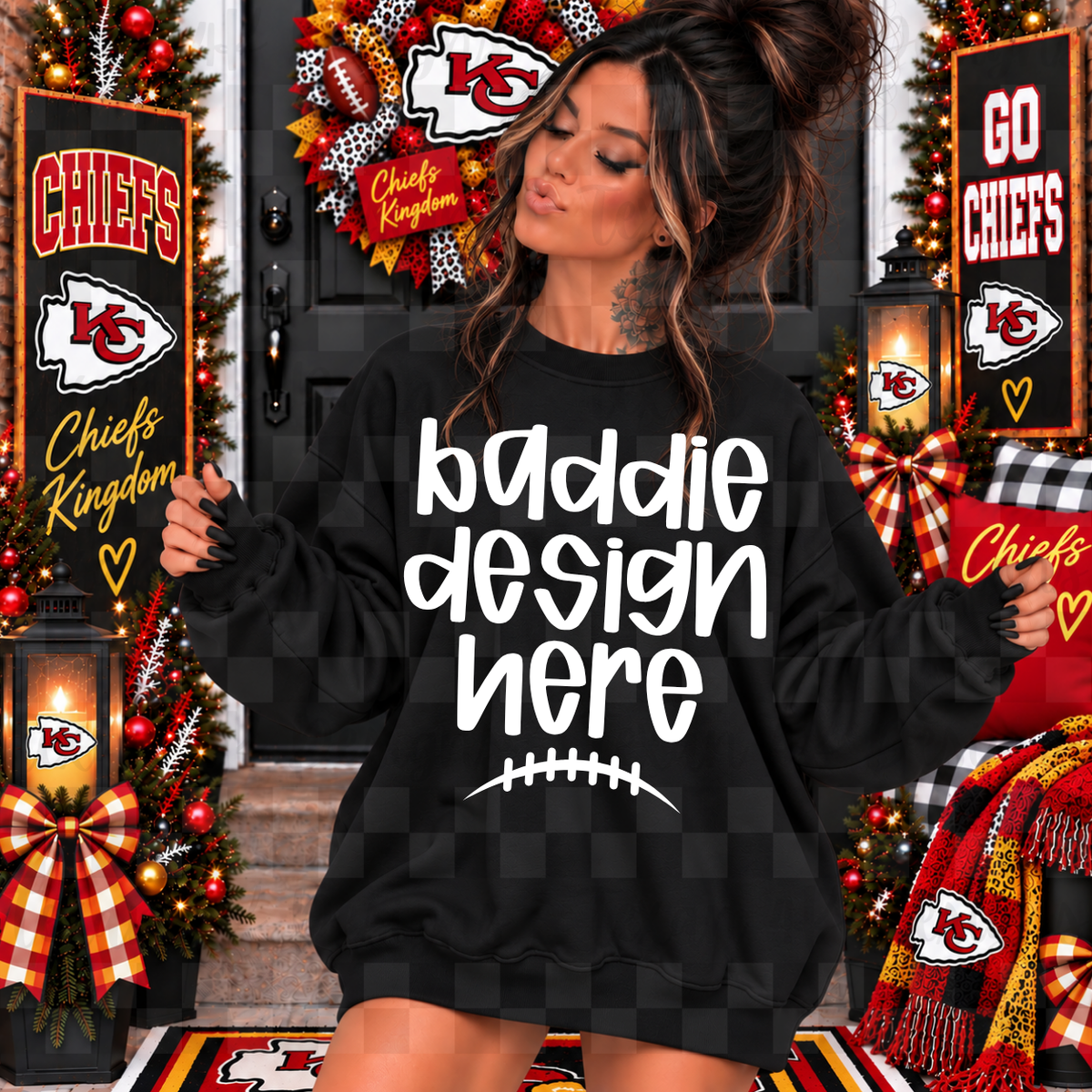 BUNDLE FOOTBALL K C sweatshirts , 4 mock up