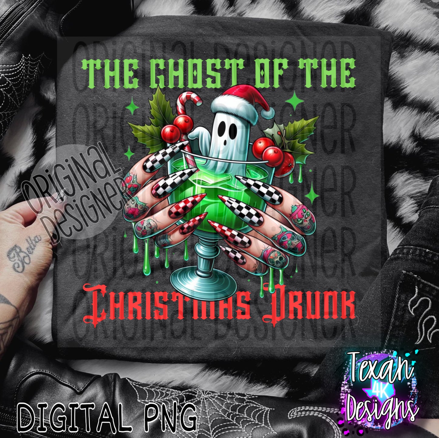 the ghost of the christmas drunk - DIGITAL PNG