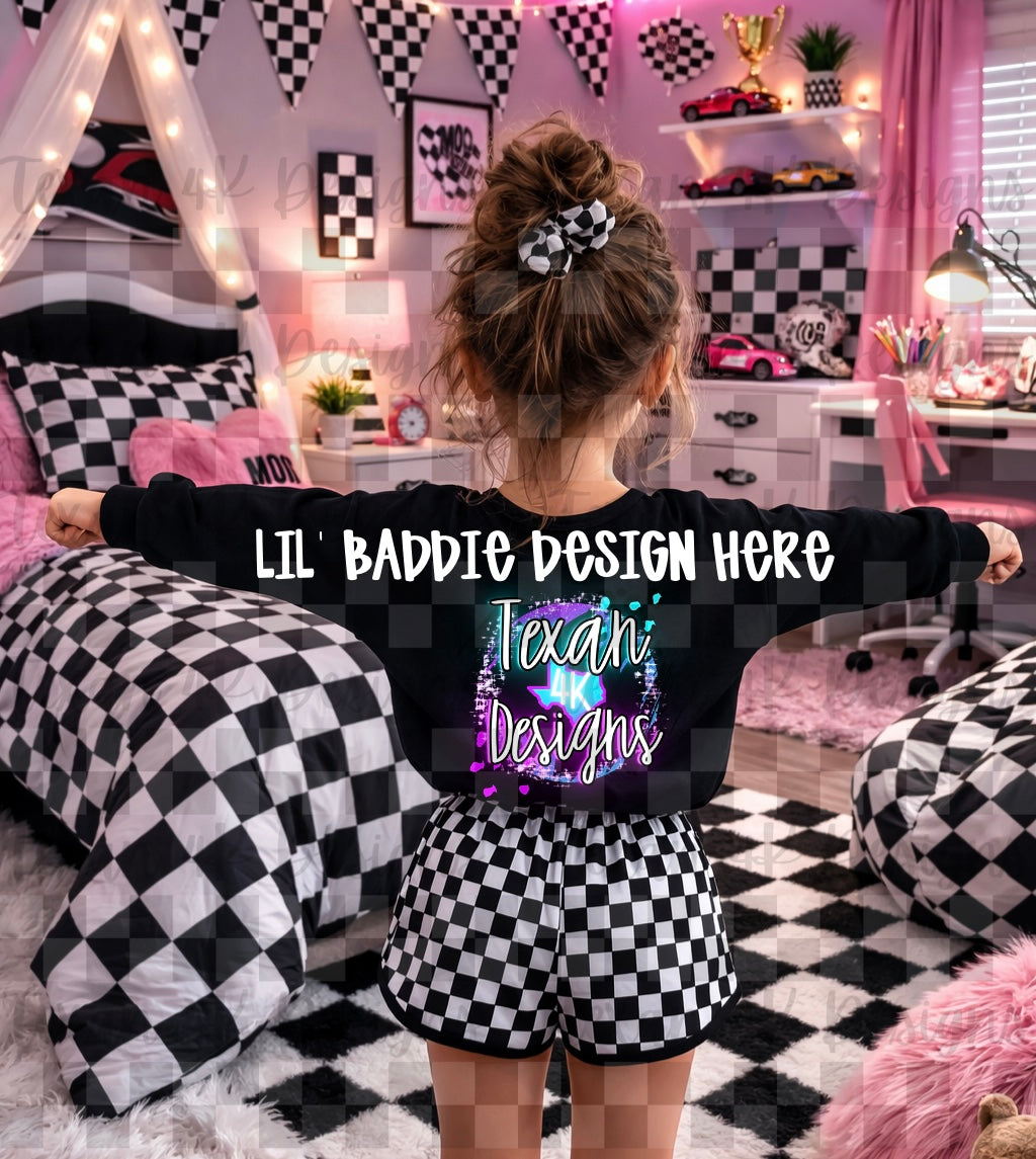 black back arms hoodie , mock up (girl)